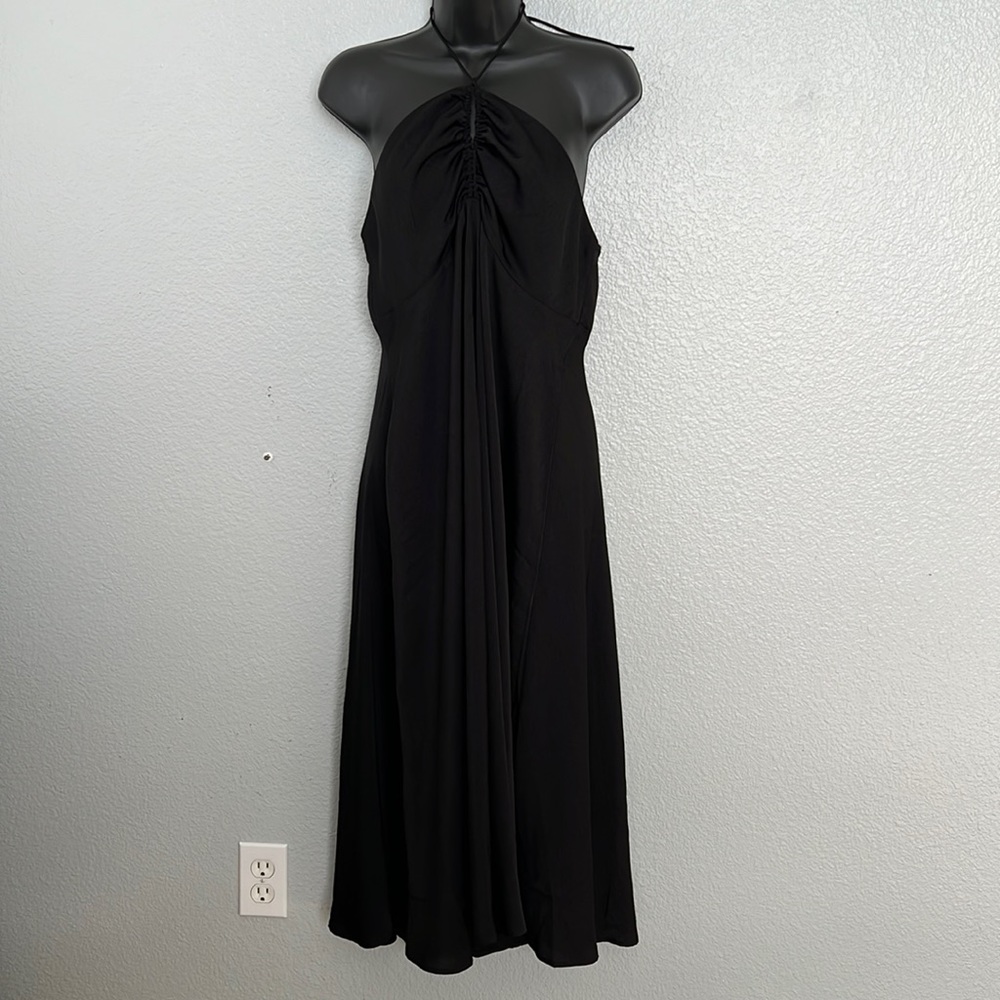Banana Republic black halter top black dress M - NWT